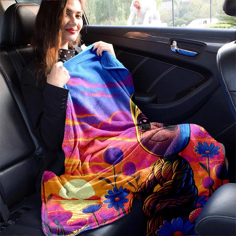 1pc Groot Printing Blanket - Soft, All-Season Throw for Office Blanket, Personalized Gift with Adorable Cartoon Design