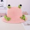 Children'S Sun Hat Summer Sun Protection Bucket Hat Thin Knitted Hat Cute Frog Sun Hat Boy Outdoor Cool Hat