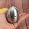 Stainless Steel 60 Minutes Egg Shaped Mechanical Reminder Alarm Clock Kitchen Timer Countdown