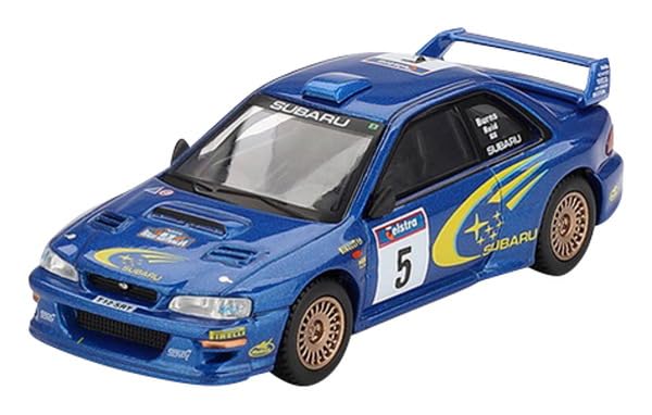 MINI GT Scale Subaru Impreza WRC99 Rally Australia 1999 Winner Australia Exclusive Finished Model 1/64 #5 (Left-Hand Drive) MGT00986-L
