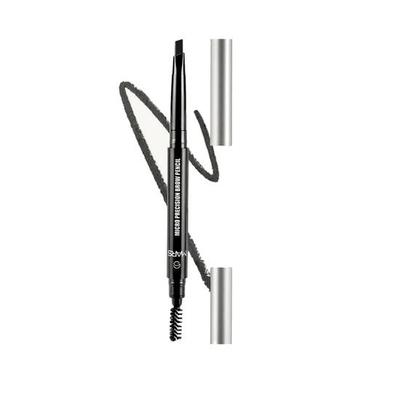 MARS Micro Precision Brow Pencil with Spoolie | Retractable & Easy Glide | Long Lasting & Natural Finish (0.4 G) (Black)