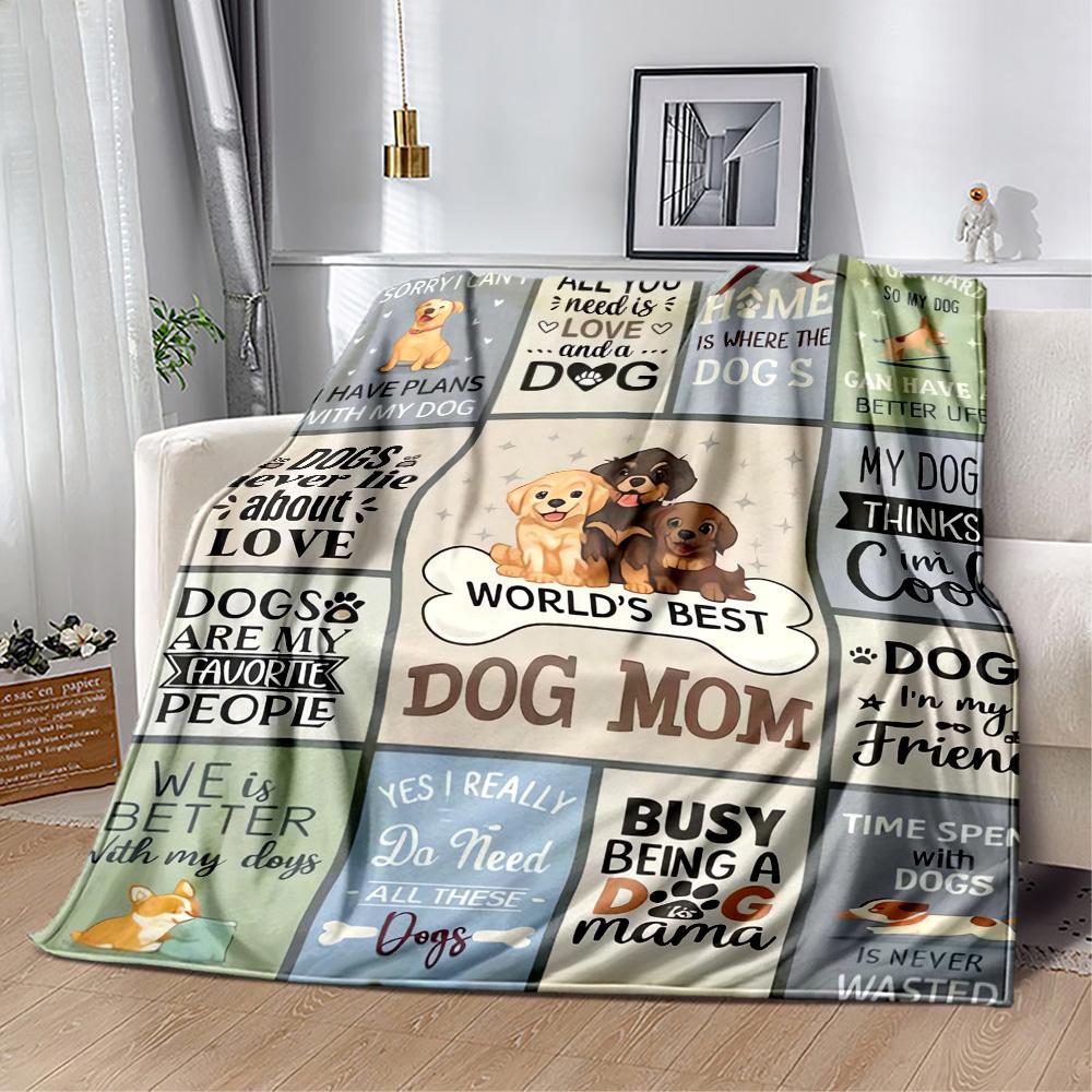 1pc Mom Quotes Blanket Comfortable Soft Lightweight Multi Purpose Blanket for Travel Camping Picnics Sofa Office Bed Living Room Gift for Friends