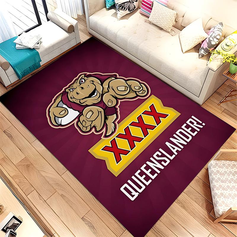 Queensland Maroons (5) Rug Suitable For Living Rooms Bedrooms Computer Rooms Dining Areas And Placement Under Tables And Chairs Also An Ideal Choice F