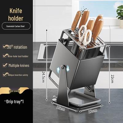 316 Stainless Steel Rotating Kitchen Knife Holder