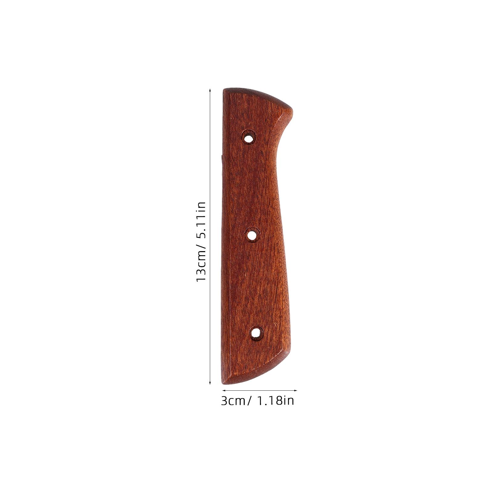 1Pair Wooden Knife Handle Replacement Non-Slip Cutter Handle Comfortable Grip Ergonomic Kitchen Tool Upgrade
