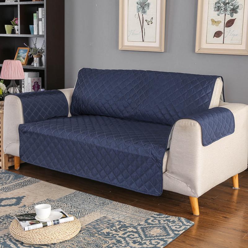 

Waterproof Universal Pet Sofa Cover - One-piece Sofa Mat Single 53x190 темно-синий