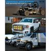 LUMENIX Grille Strobe Light Kits for Trucks, 12-LED Surface Mount Ultra Slim Emergency Hazard Warning Lights Head for Construction Vehicles Cars -