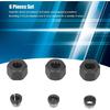 6Pcs Router Collet Replacement Carbon Steel Router Collet Chuck Adapter with Nut 6mm 6.35mm 8mm for Trimmer Engraving Machine