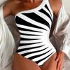 One Piece ψηλόμεσο σέξι γυναικείο μαγιό Λεπτό και συντηρητικό μεγάλο μέγεθος μαγιό Beach Seaside μπικίνι