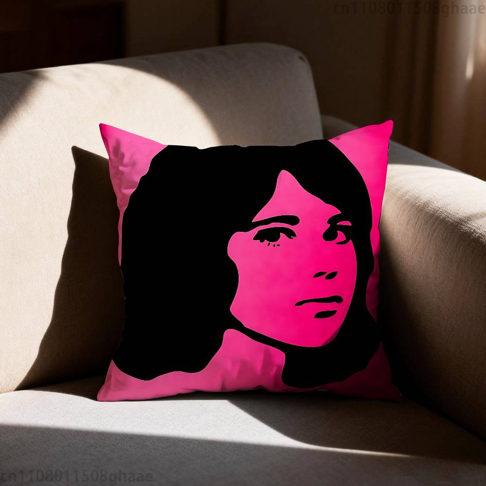 Tv Girl Pillow Case Sofa Living Room Bedroom Headboard Backrest Cushion Square Cushion Nap Time