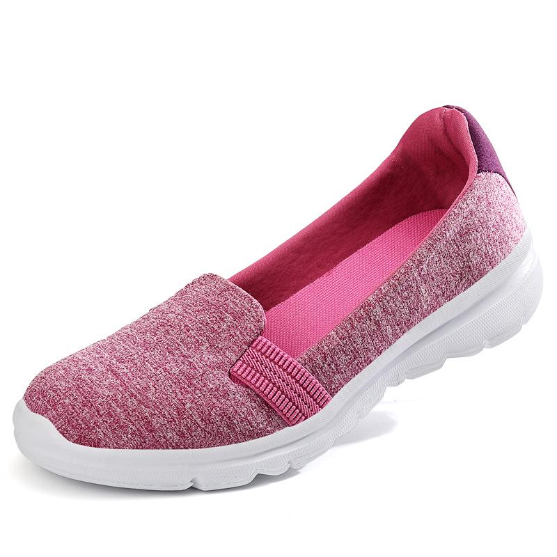 Large size old Beijing cloth shoes women's new soft-soled lazy women's shoes one pedal breathable mother flat-soled single shoes 42