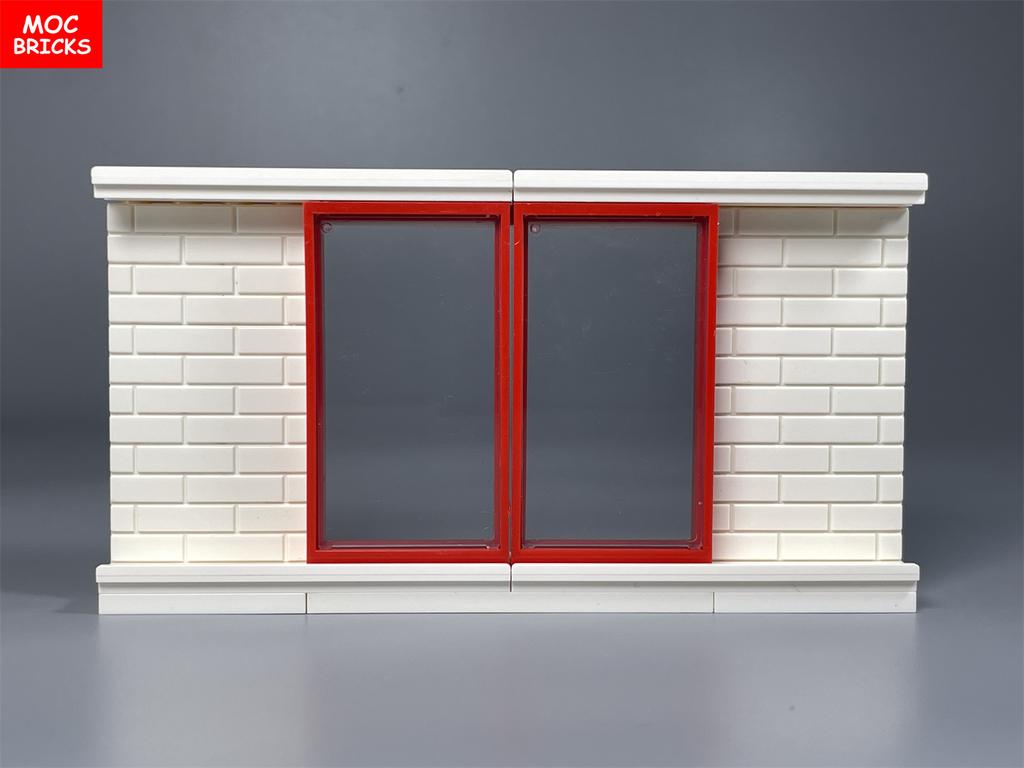 Mattoncini MOC Porta Scorrevole su Rotaia Telaio 1x4x6 60596 92589 Muro di Casa Particelle Assemblate Blocco da Costruzione Giocattolo di Plastica per bambino