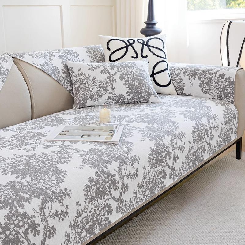 

Chenille Sofa Cushion Four Seasons Universal Non-Slip Simple Modern High-End Cushion Living Room Leather Sofa Cover Towel 70*70cm