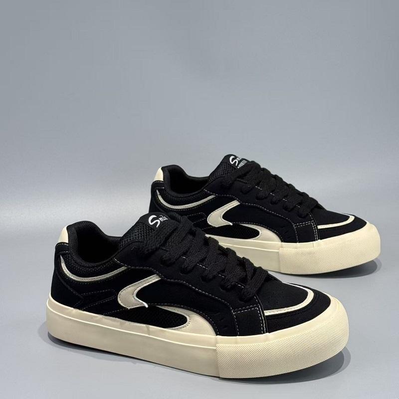 

Сетчатые кроссовки на шнуровке для мужчин Вулканизированные мужские белые туфли Мужские повседневные кроссовки Спортивные Самые продаваемые Sepatu Низкие цены Boty 43 чёрный