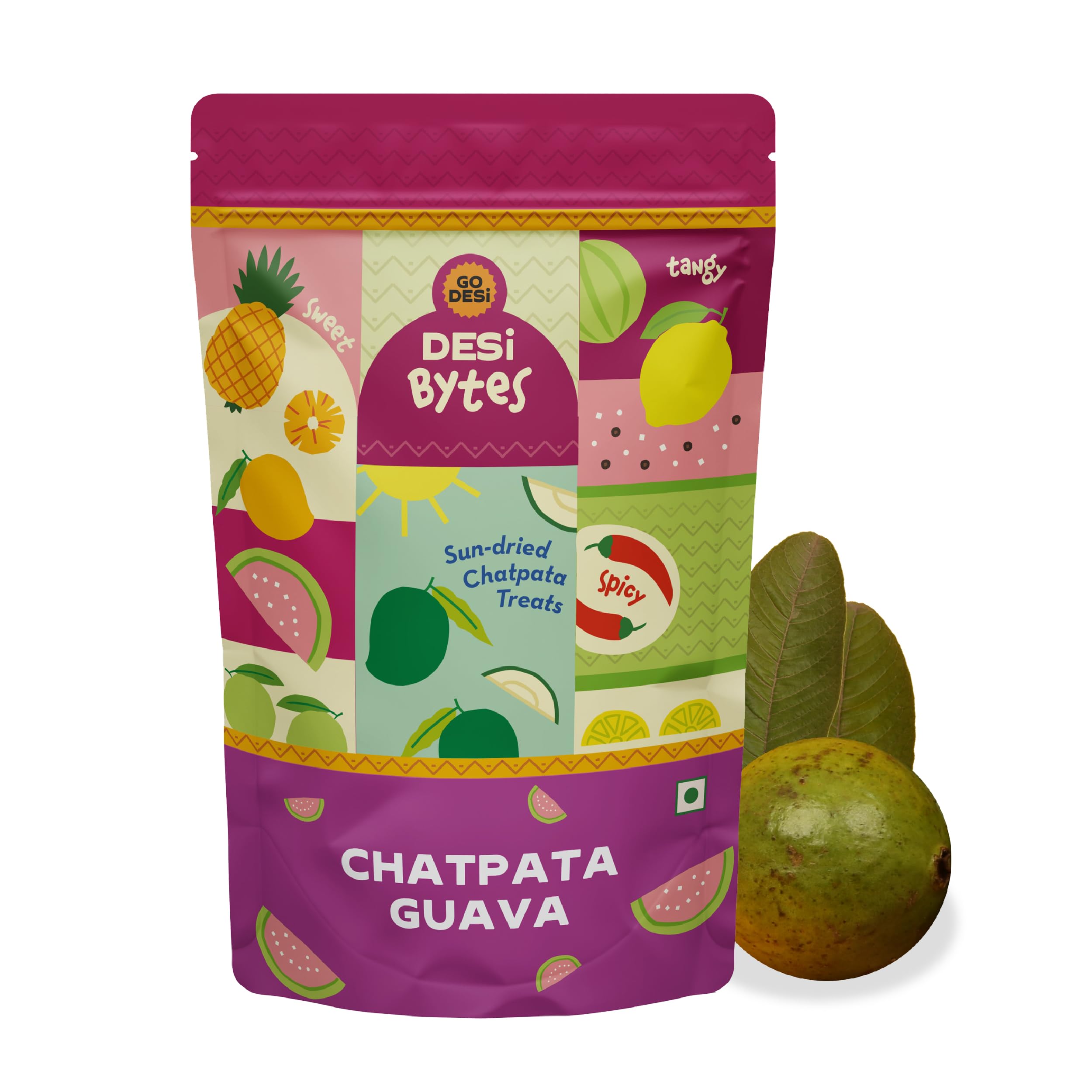 

GO DESi Chatpata Guava Candy, 150g, Fruit Snacks, Guava Bites, Dehydrated