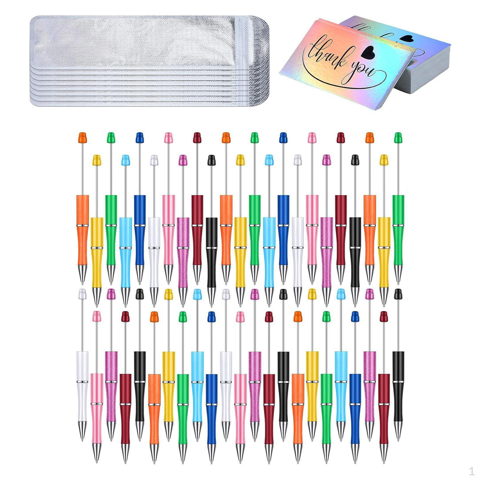 

Ассорти из ручек-бусин с черными чернилами для канцелярских принадлежностей, рисования своими руками, изготовления подарков 50pcs pens