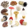 Realistisches Pilzset mit essbaren Shiitake-, Enoki-, Matsutake-Pilzen, giftigen Schirmpilzen, dekorativen Modellen, ideal für die Heimpräsentation