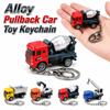 Cartoon Construction Vehicle Keychain Movable Wheels Truck Key Pendant  Key/Backpack Decor
