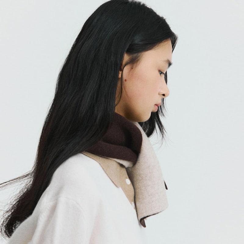 LE CASHMERE Cashmere Petit Muffler (Light Beige) D7AJW25002BEL