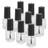 10 Stück 5ml Professionelle Leere Nagellack Glasflasche mit Pinselkappe Trichter Mischkugeln
