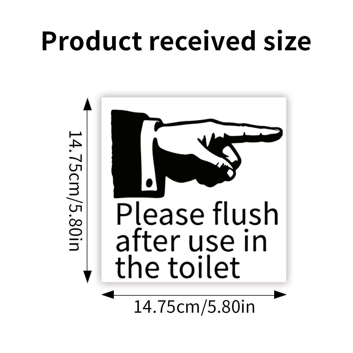 2 Luminous finger English directional slogans, toilet stickers, fluorescent wall stickers, self-adhesive luminous stickers for bathrooms and toilets *2