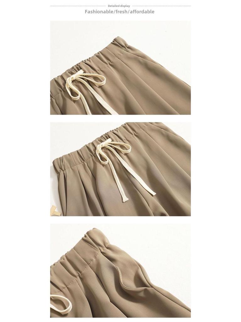 High-End Women's Ice Silk Loose-Fit Wide-Leg Pants – Spring To Winter