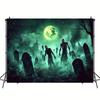 2D planar ghost cemetery zombie banner - suitable for Halloween birthday and wedding tomb decorationzyc
