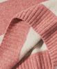 OUTSTANDING Pure Wool Wholegarment Stripe Knit_Pink/Ivory