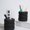 1PC Funny Tire Shaped Office Desk Pen Holder - Plastic, Office Decoration Accessories and Stationery Gifts