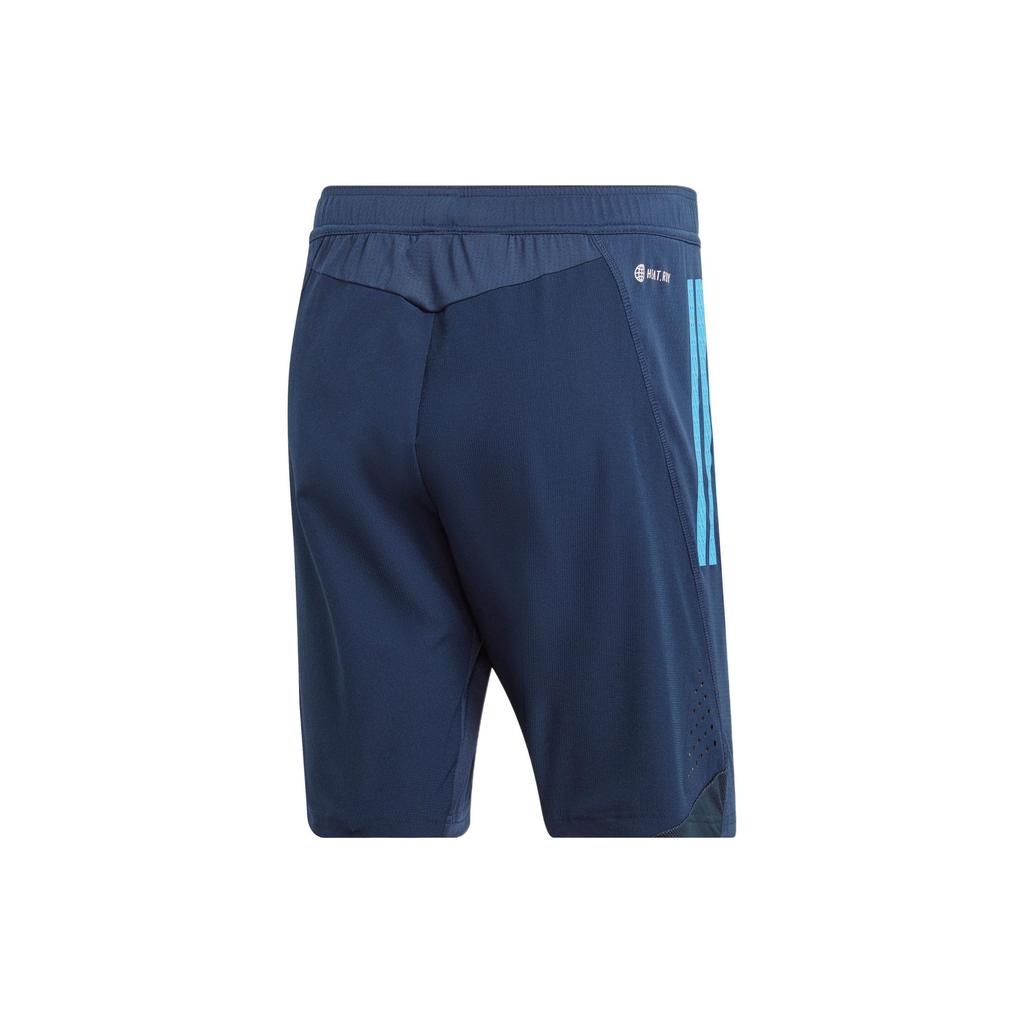 Adidas Striped Logo Print Soccer Shorts Argentina Tiro 23 Men Shorts Blue HF3936