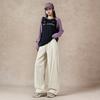 Kappa 1916 Series Retro Design Knitted Long Pants Breathable Sport Splicing Fashion Straight Pants Casual Pants Women bottoms K0E62AK01D-0114