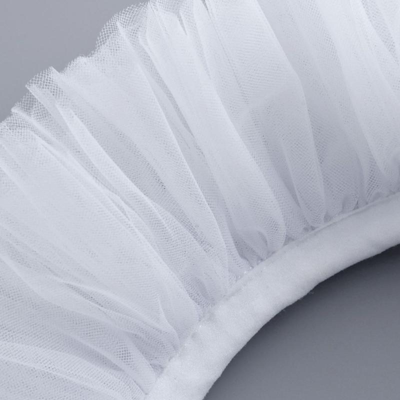 Multiuse Jabot Collar Lace Ruffled Collar for Masquerades Parties Cosplay Event Costume Neckwear Collar for Roleplaying