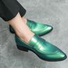 Elegant Formal Dress Shoes for Men Big Size 47 Green Purple Luxury Leather Casual Shoes Wedding Mens Fashion Oxfords Loafers