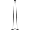 Hairpin Table Legs 28 inch Black Set of 4 Desk Legs Each 220lbs Capacity Hairpin Desk Legs 3 Rods for Bench Desk Dining End Table Chairs Carbon Steel