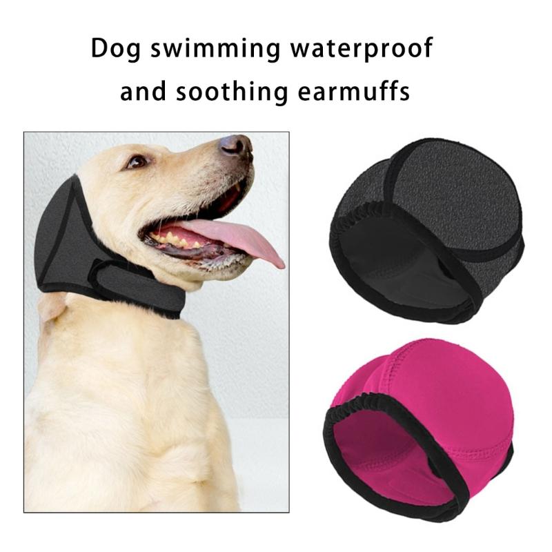 Dog Calming Earmuffs Snood Soothing Head Covers Easy to Adjust Pet Ear Protectors EarMuffs Swimming Comfort