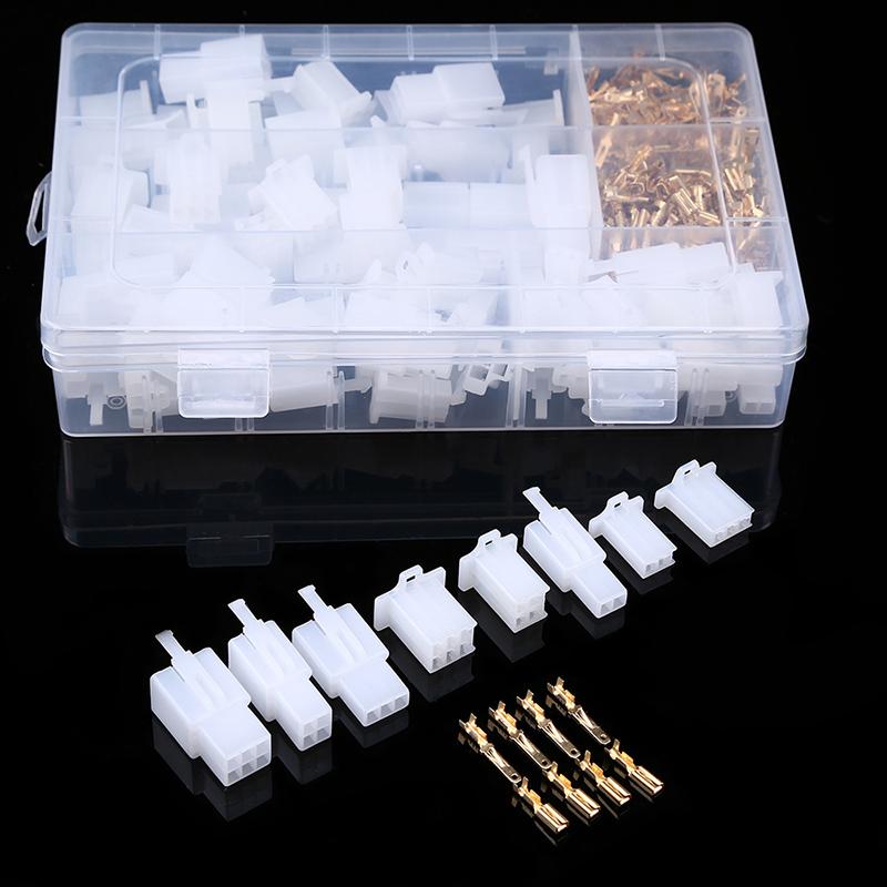 380PCS 2.8mm Pitch 2 3 4 6 Pin Electrical Wire Connector Male Female 2.8 Plug Cable Terminal Plug Kits for Car Motocycle Bike