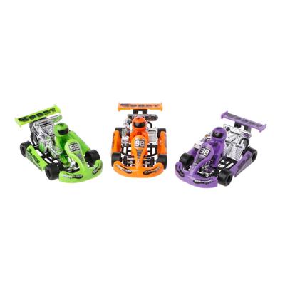 Alloy Car Model Go-Kart Racing Game Sport Vehicle Plastic Motor Pull Back Toy