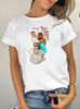 Women T Shirt Mama And Baby Boy Love Life Print T Shirt Harajuku Kawaii Streetwear White