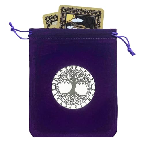 Tarot Card Pouch Bag, Drawstring Tarot Card Storage Bag | 12x15cm Velvet Pouch for Oracle Cards, Thick Dice and Cards, Party Favors, Jewelry Pouch, Tr