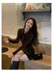 Hepburn Style Women's High-End Waist-Cinched Slimming Dress with Lapel, Perfect for Spring and Autumn.