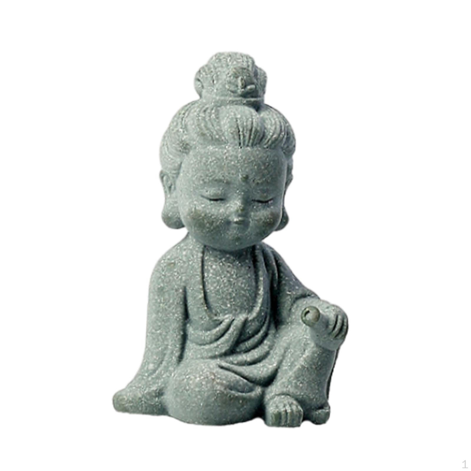 

Buddha Figurine for Meditation, Resin Sitting Office Decor Style B