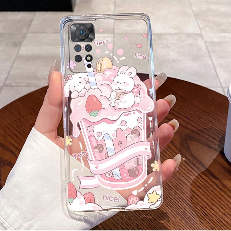 Handyhülle Für Xiaomi Redmi Note 11 Pro Plus + 4G 5G Hülle Klar Luxus Niedlich Liebes Hase Lustig Stoßfest TPU Weiche Rückseite