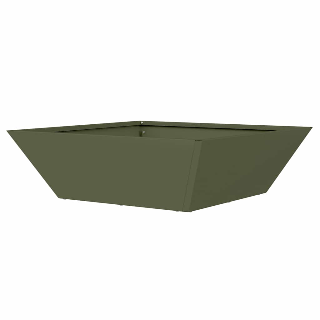 Garden Planter Set 5 Pcs Olive Green 50 X 50 X 15 Cm