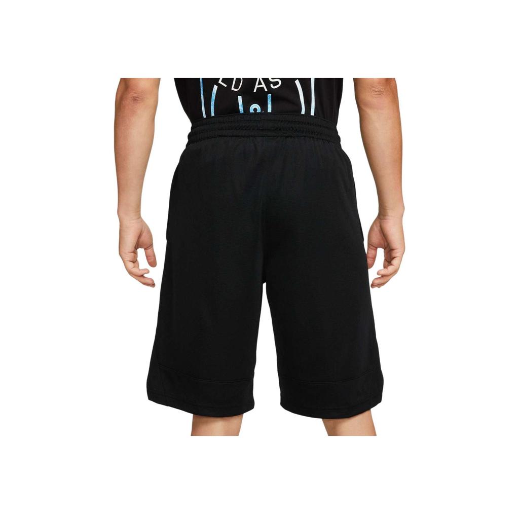 Nike Logo Print Elastic Waist Sport Straight Fit Mid-Rise Casual Shorts Men Bottoms Black AJ3915-010