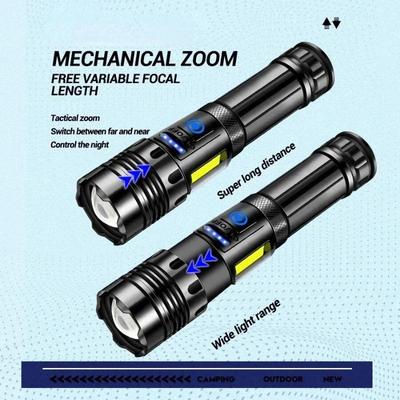 5000LM XHP50 Powerful Led Flashlight High Power Torch Light Rechargeable Tactical Flashlight 18650 Usb Camping Lamp