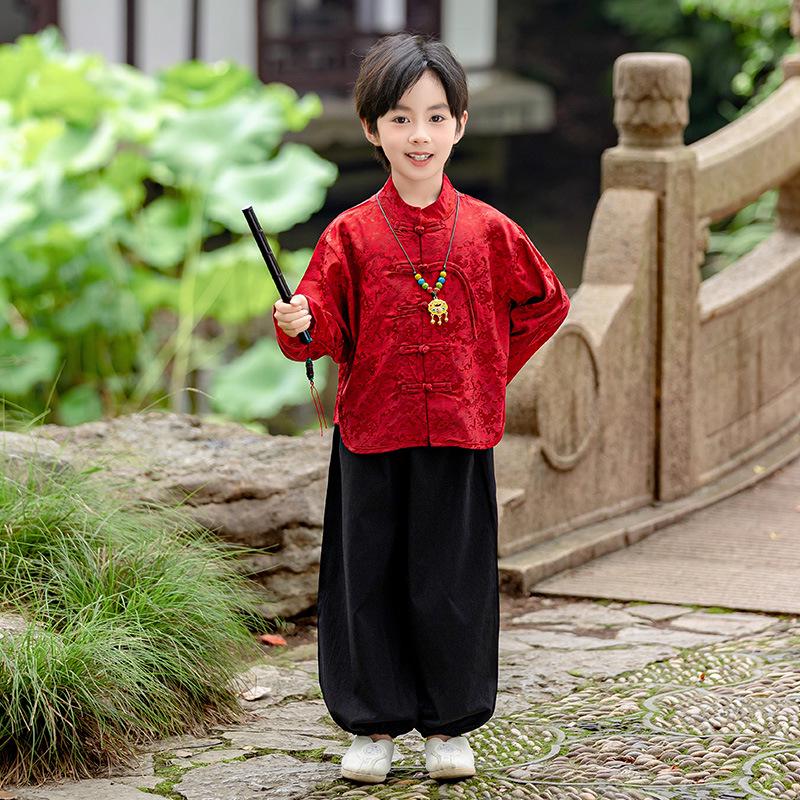 

Новый осенний ханьфу: Детский наряд для церемонии Чжуачжоу - Танский костюм в китайском стиле для мальчиков и девочек 140 cm