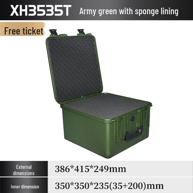 Xihua IP67 Waterproof ROHS Certified Thickened Plastic Toolbox - 35x35 Square Moisture-Proof Instrument Case