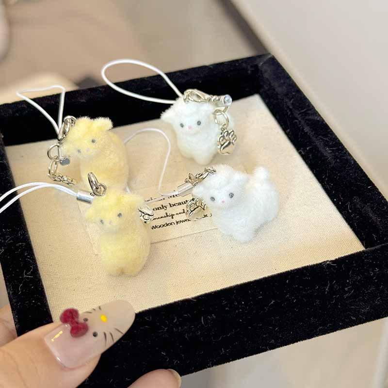 1 stk Ryggsekkpynt Veskeanheng Lanyard Telefonkjede Søt Tegneserie Dyr Flokk Alpakka Kattunge Nøkkelring Jentegave