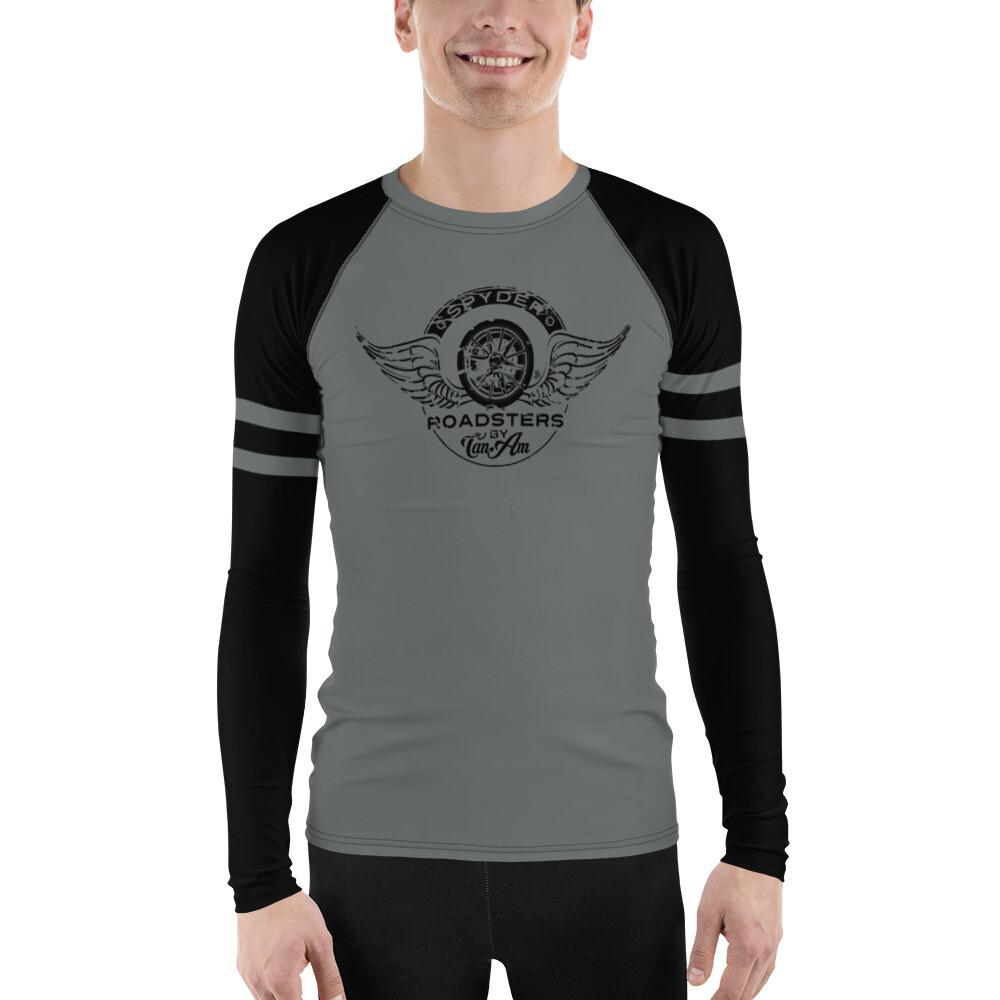 Can-Am Spyder Roadsters Retro Men s Rash Guard Gray and Black L
