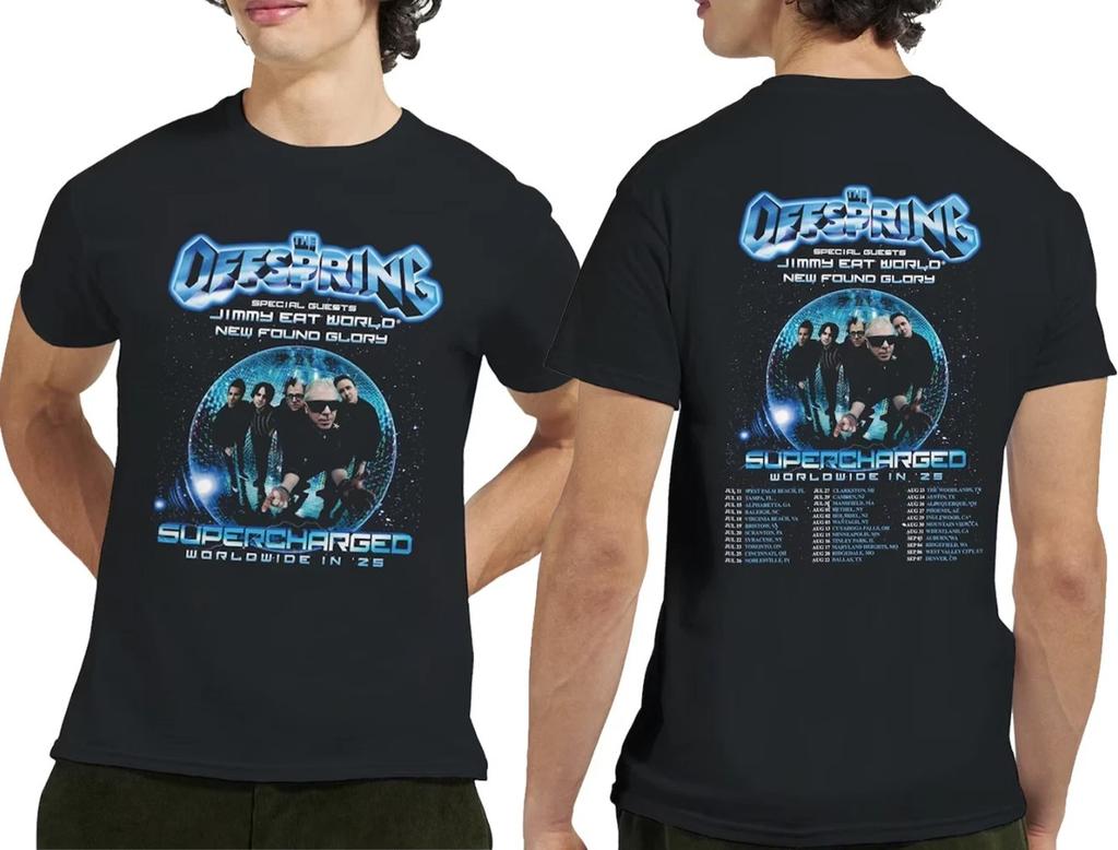 The Offspring Supercharged Worldwide North American Tour 2025 T Shirt High-end Luxury Is for Both Men and Women Top Y2k